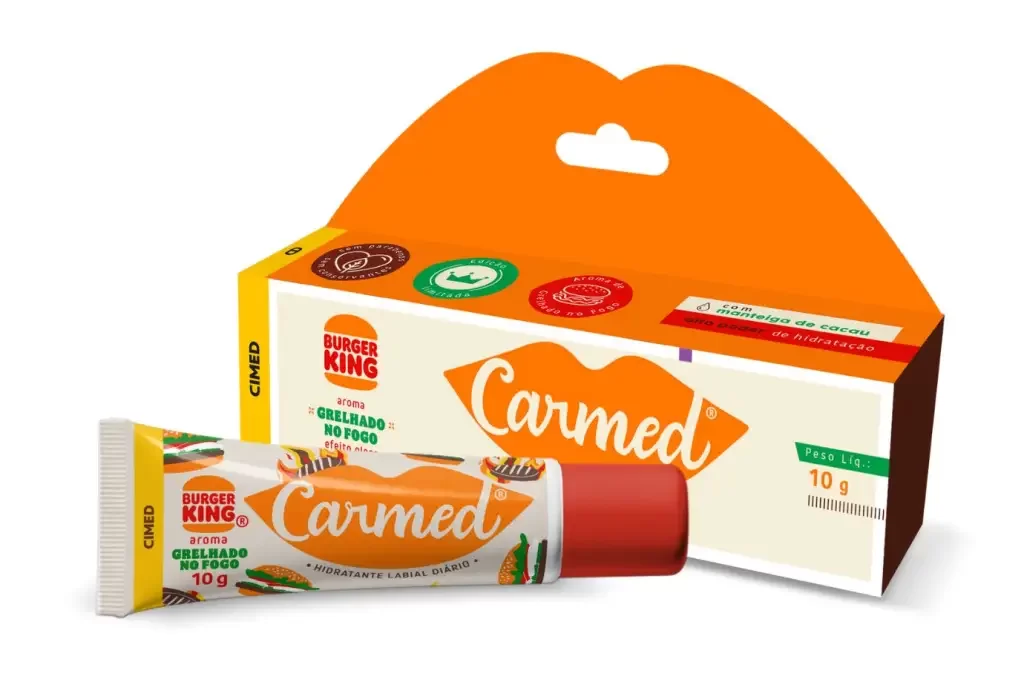 Burger King e Carmex lançam hidratante labial com aroma de grelhado