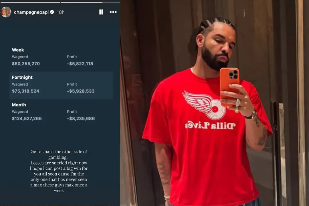 Drake perde US$ 8 milhões em apostas esportivas