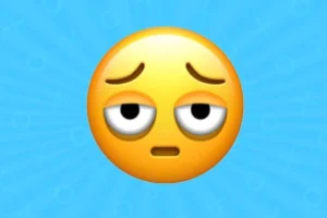 emoji com olheiras refletindo o cansaço de 2025