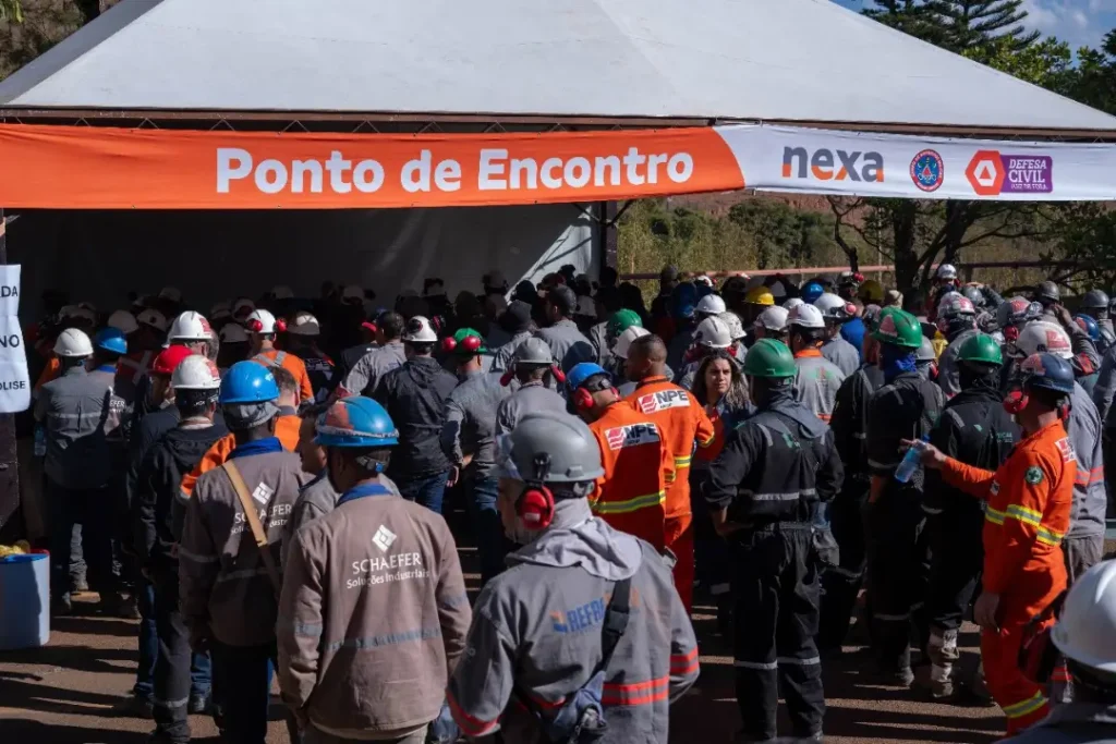 Nexa promove simulado de barragens em Juiz de Fora, reforçando a cultura de segurança, prevenção e confiança institucional na região | Foto: Reprodução/Nexa