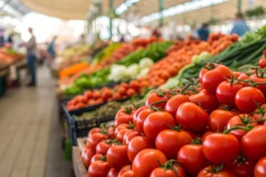 Preços subiram em 24 das 27 capitais; em algumas cidades, alimentos básicos já consomem quase metade da renda de quem recebe salário mínimo | Foto: Reprodução/Canva tomate